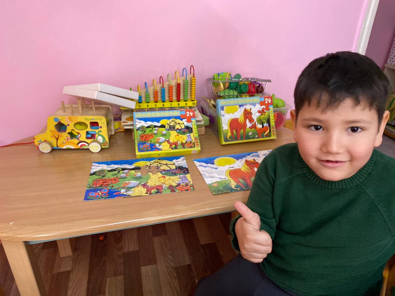 Баланың таным процестерін дамыту ойындары. "Мозай"